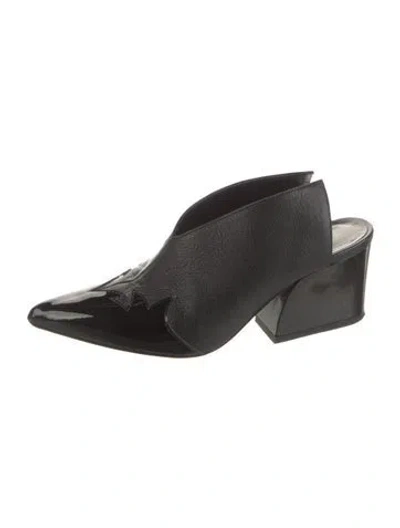 Pre-owned Tibi Leather Mules In Black