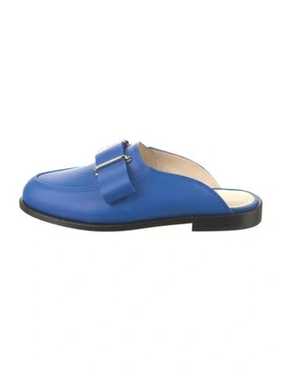 Pre-owned Tibi Leather Mules In Blue