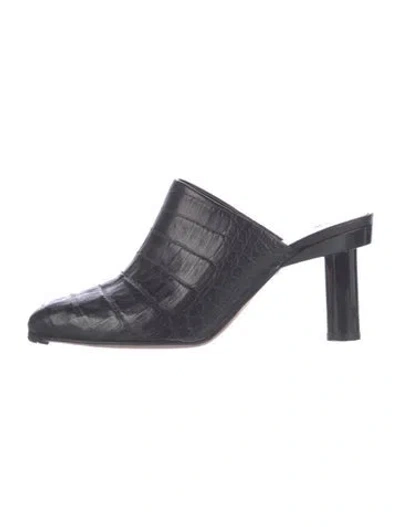 Pre-owned Tibi Leather Mules In Blue