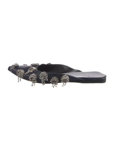 Pre-owned Tibi Leather Mules In Blue