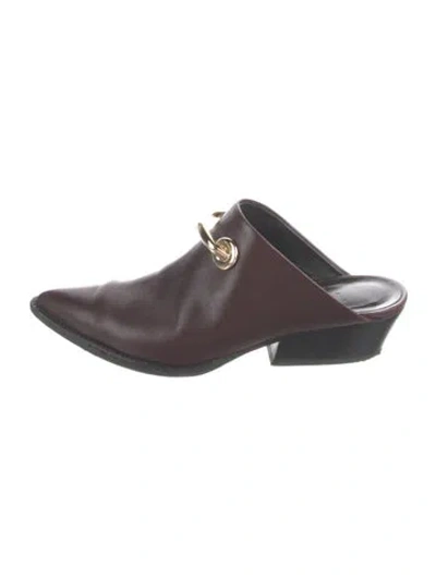 Pre-owned Tibi Leather Mules In Brown