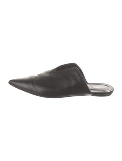 Pre-owned Tibi Leather Mules In Gray