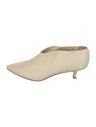 Pre-owned Tibi Leather Mules In Neutral