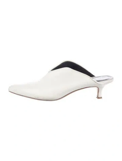Pre-owned Tibi Leather Mules In Neutrals