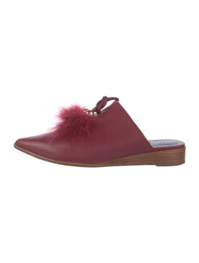 Pre-owned Tibi Leather Mules In Red