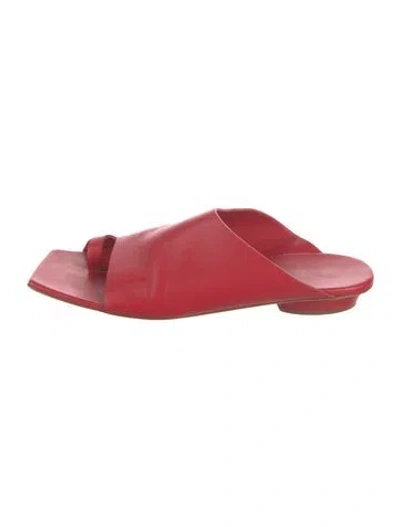 Pre-owned Tibi Leather Mules In Red