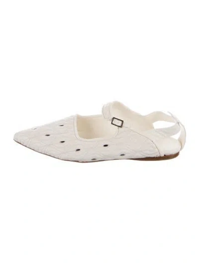 Pre-owned Tibi Leather Patterned Flats In Neutrals