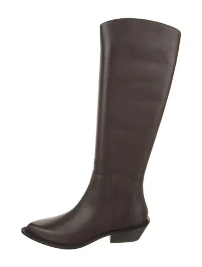 Pre-owned Tibi Leather Riding Boots In Black