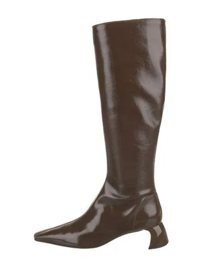 Pre-owned Tibi Leather Riding Boots In Brown