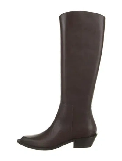 Pre-owned Tibi Leather Riding Boots In Brown