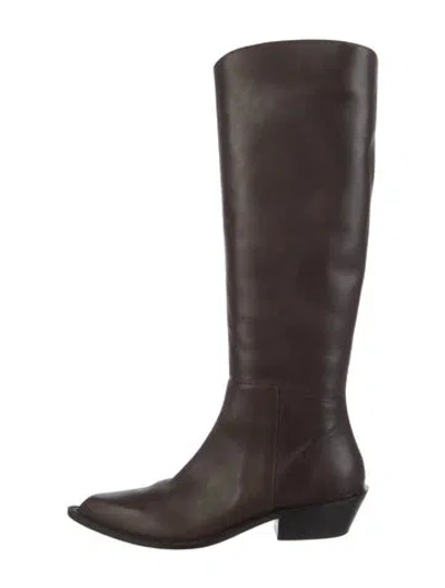 Pre-owned Tibi Leather Riding Boots In Brown