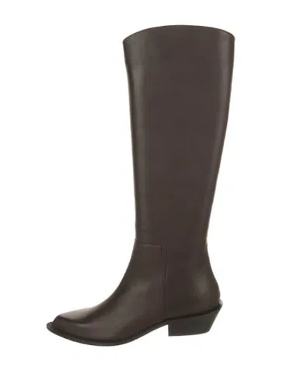 Pre-owned Tibi Leather Riding Boots In Brown