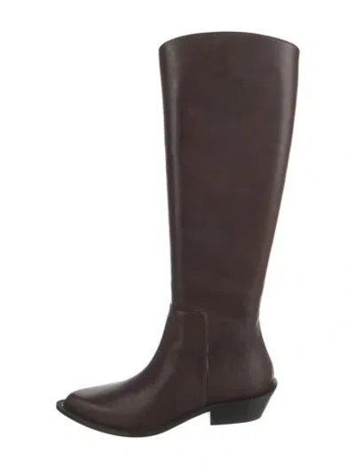Pre-owned Tibi Leather Riding Boots In Brown