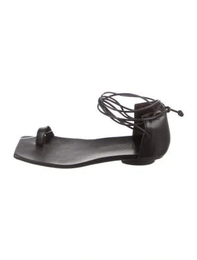 Pre-owned Tibi Leather Sandals In Black