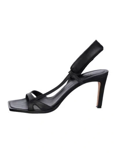 Pre-owned Tibi Leather Sandals In Black