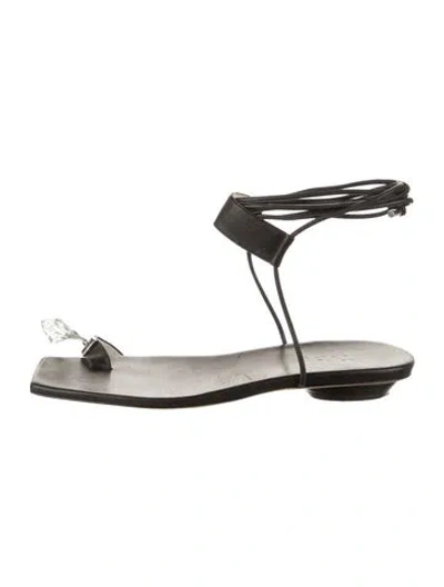 Pre-owned Tibi Leather Sandals In Black