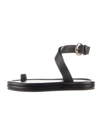 Pre-owned Tibi Leather Sandals In Black