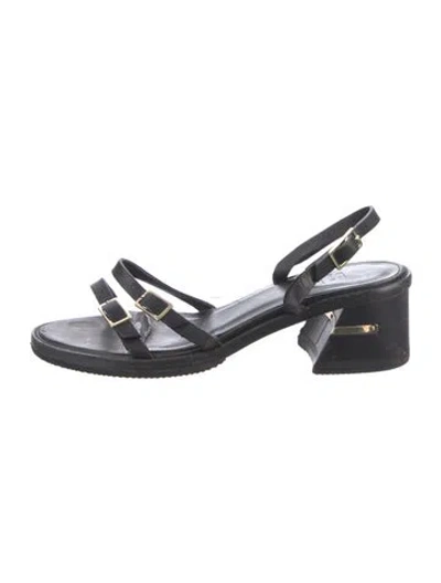 Pre-owned Tibi Leather Sandals In Black