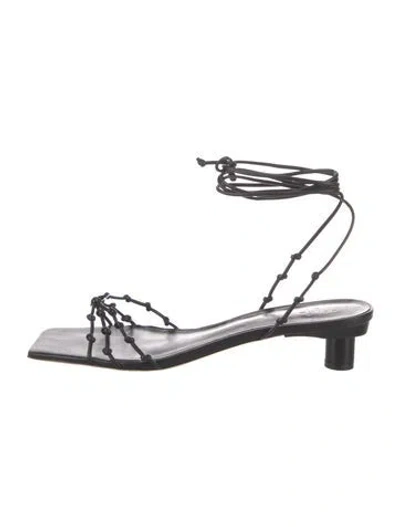 Pre-owned Tibi Leather Sandals In Black