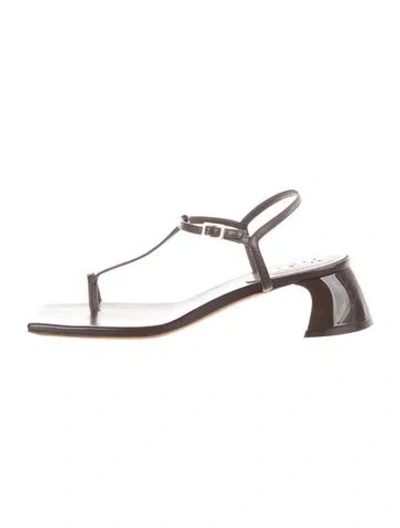 Pre-owned Tibi Leather Sandals In Brown