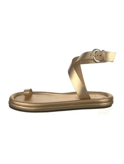 Pre-owned Tibi Leather Sandals In Gold
