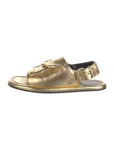 Pre-owned Tibi Leather Sandals In Gold