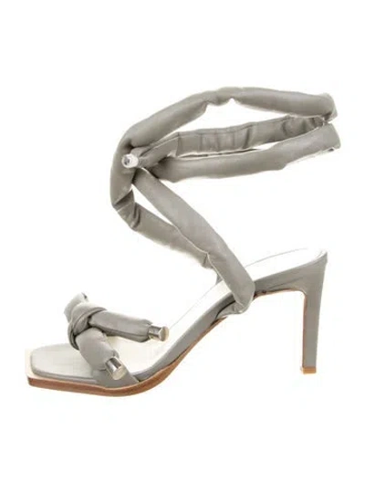 Pre-owned Tibi Leather Sandals In Gray