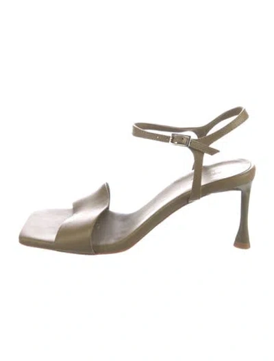 Pre-owned Tibi Leather Sandals In Green
