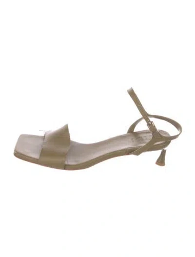 Pre-owned Tibi Leather Sandals In Green