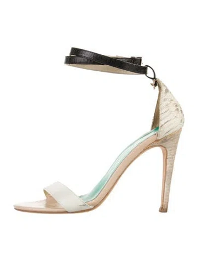 Pre-owned Tibi Leather Sandals In Neutral