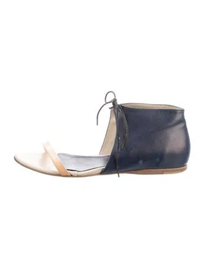 Pre-owned Tibi Leather Sandals In Neutrals