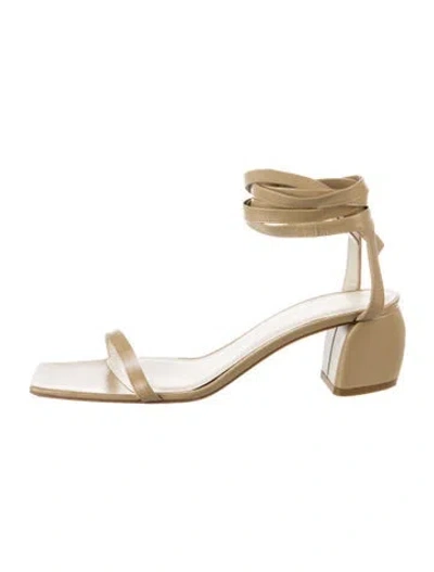 Pre-owned Tibi Leather Sandals In Neutrals
