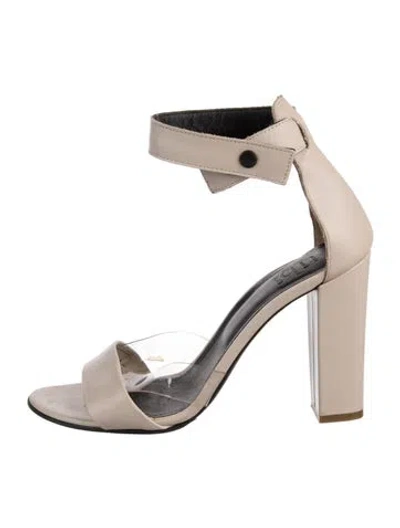 Pre-owned Tibi Leather Sandals In Neutrals