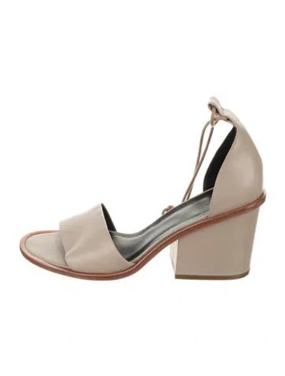 Pre-owned Tibi Leather Sandals In Neutrals