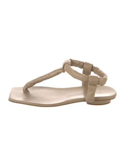 Pre-owned Tibi Leather Sandals In Neutrals