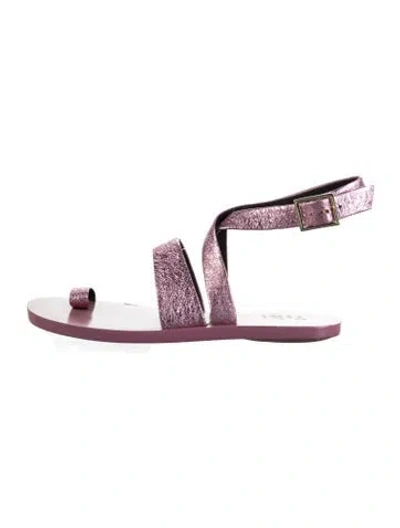 Pre-owned Tibi Leather Sandals In Purple