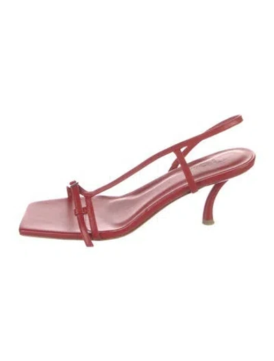 Pre-owned Tibi Leather Sandals In Red