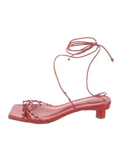 Pre-owned Tibi Leather Sandals In Red