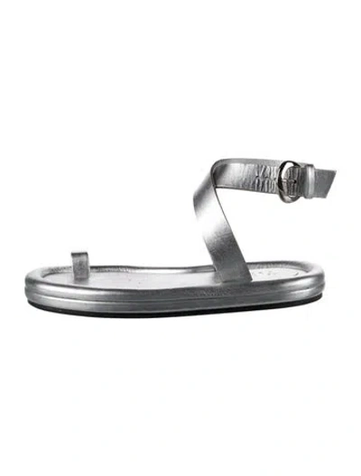 Pre-owned Tibi Leather Sandals In Silver