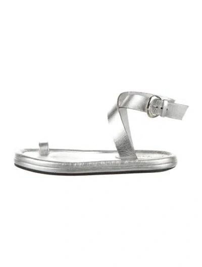 Pre-owned Tibi Leather Sandals In Silver