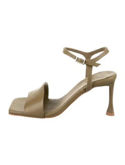 Pre-owned Tibi Leather Sandals W/ Tags In Green