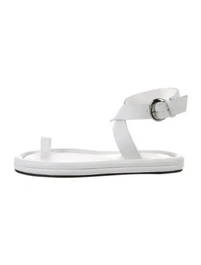 Pre-owned Tibi Leather Sandals In White