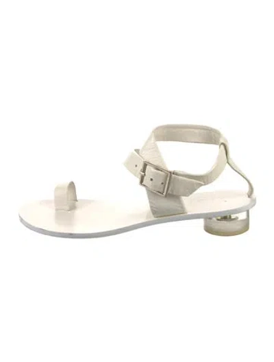 Pre-owned Tibi Leather Sandals In White