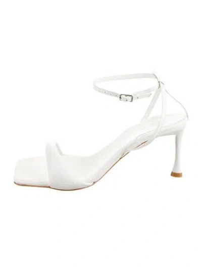 Pre-owned Tibi Leather Sandals In White