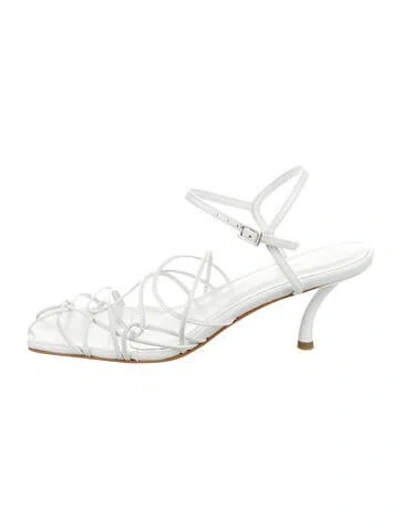 Pre-owned Tibi Leather Sandals In White