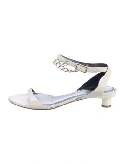 Pre-owned Tibi Leather Sandals In White