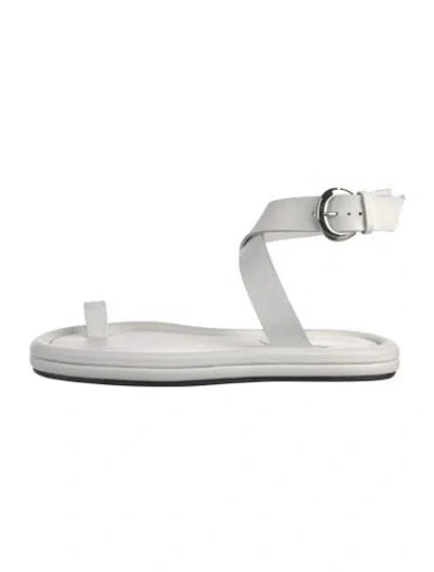Pre-owned Tibi Leather Sandals In White
