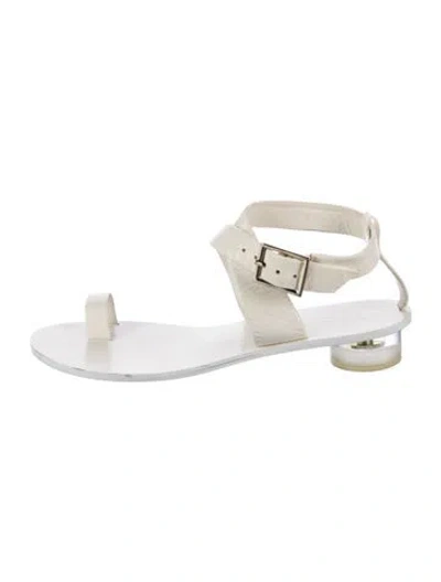 Pre-owned Tibi Leather Sandals In White