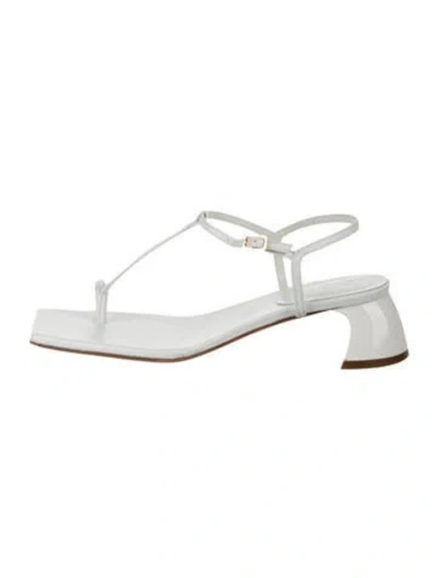 Pre-owned Tibi Leather Sandals In White
