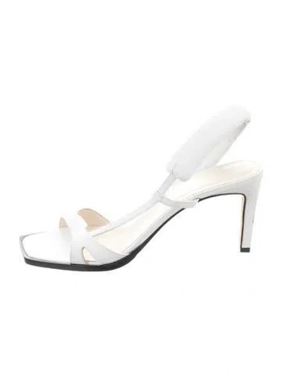 Pre-owned Tibi Leather Sandals In White